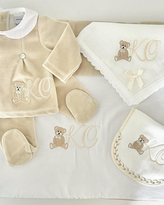 Beige Bear Velour Bundle