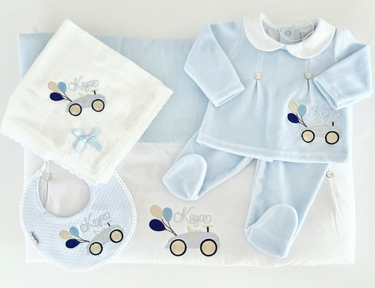 Babidu Blue Car Velour Bundle