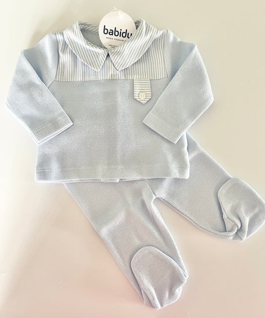 Babidu Stripe Collar 2 Piece