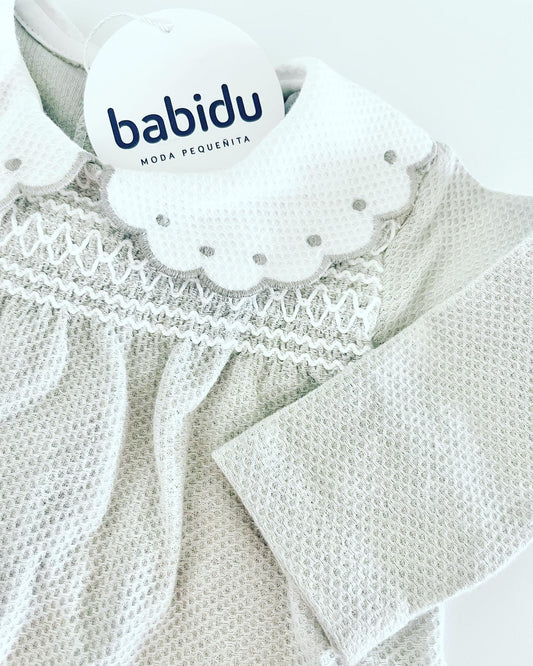 Babidu Scallop Collar Grey Set