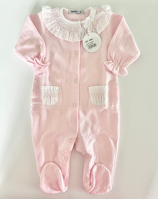 Babidu Pink Bow Babygrow