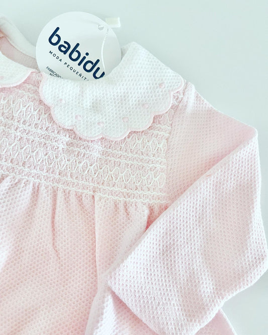 Babidu Scallop Collar Pink Set