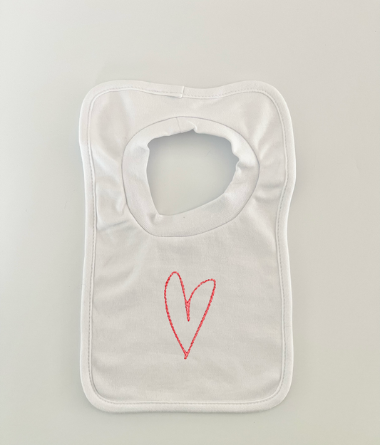 Baby Heart Design Soft Cotton Baby Bibs