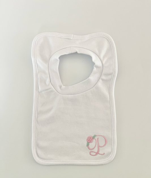 Rose Script Design Soft Cotton Baby Bibs