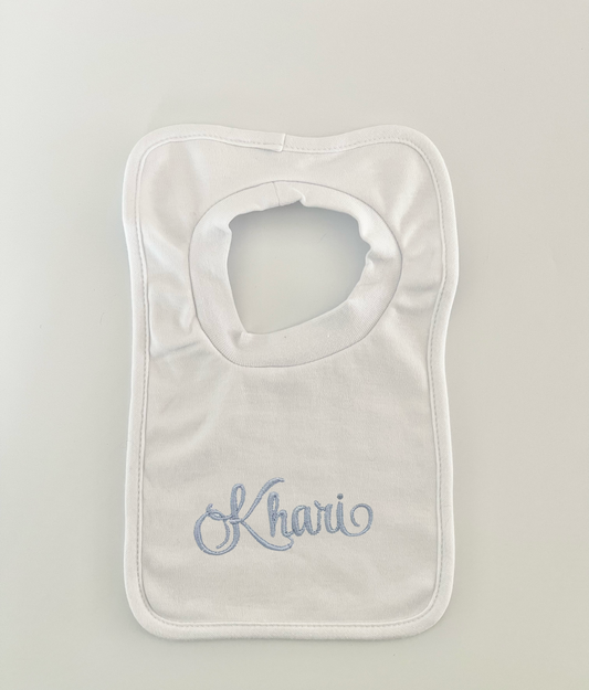 Script Font Design Soft Cotton Baby Bib