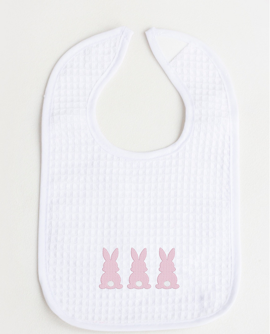 Bunny Design Waffle Bibs