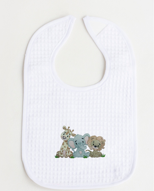 Safari Design Waffle Bibs