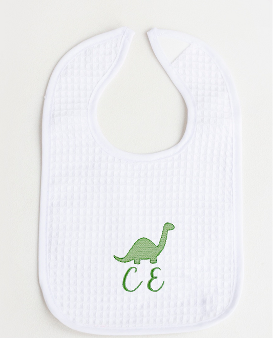 Dinosaur Design Waffle Bibs