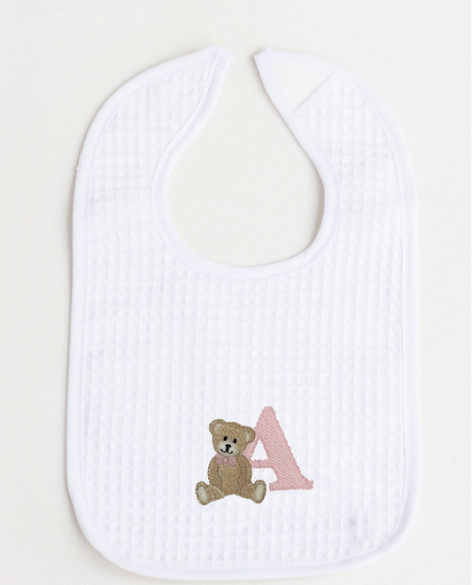 Teddy Design Waffle Bibs