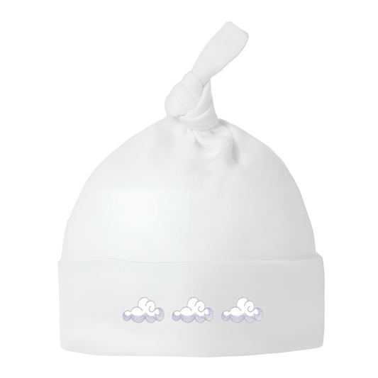 Cloud Design White Cotton Hat