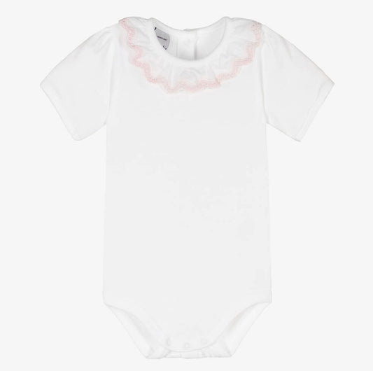 Babidu Girls Pink Frill Bodysuit