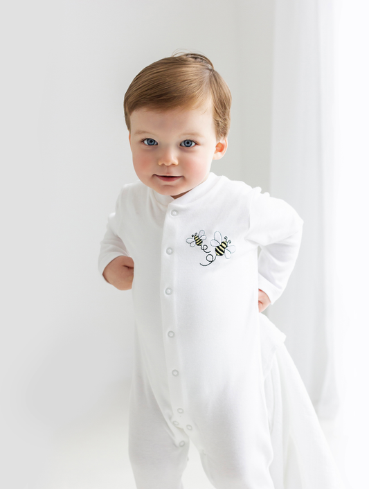 Bee Design Baby Grow - White