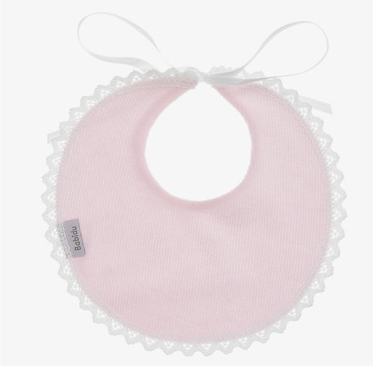 Babidu Pink Cotton Baby Bib