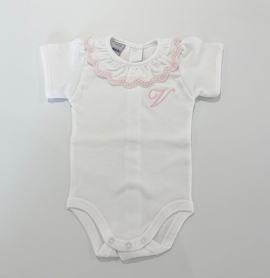 Babidu Girls Pink Frill Bodysuit