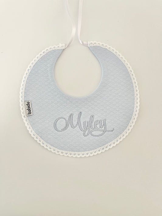 Babidu Blue Quilted Bib