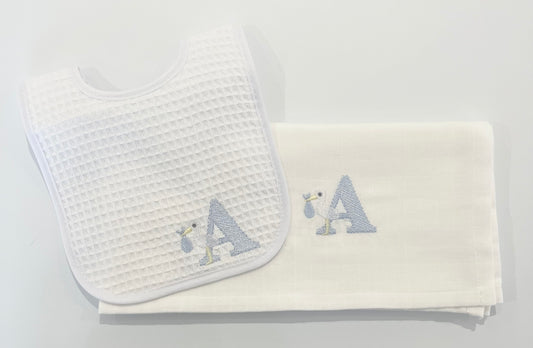 Stork Design Waffle Bibs