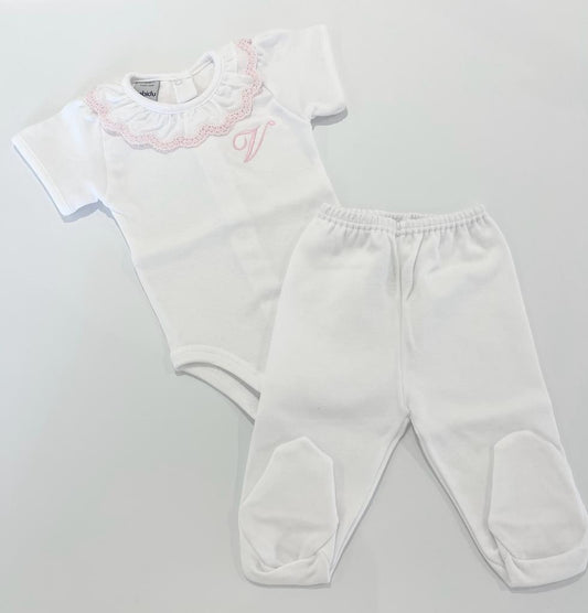 Babidu White Cotton Baby Trousers